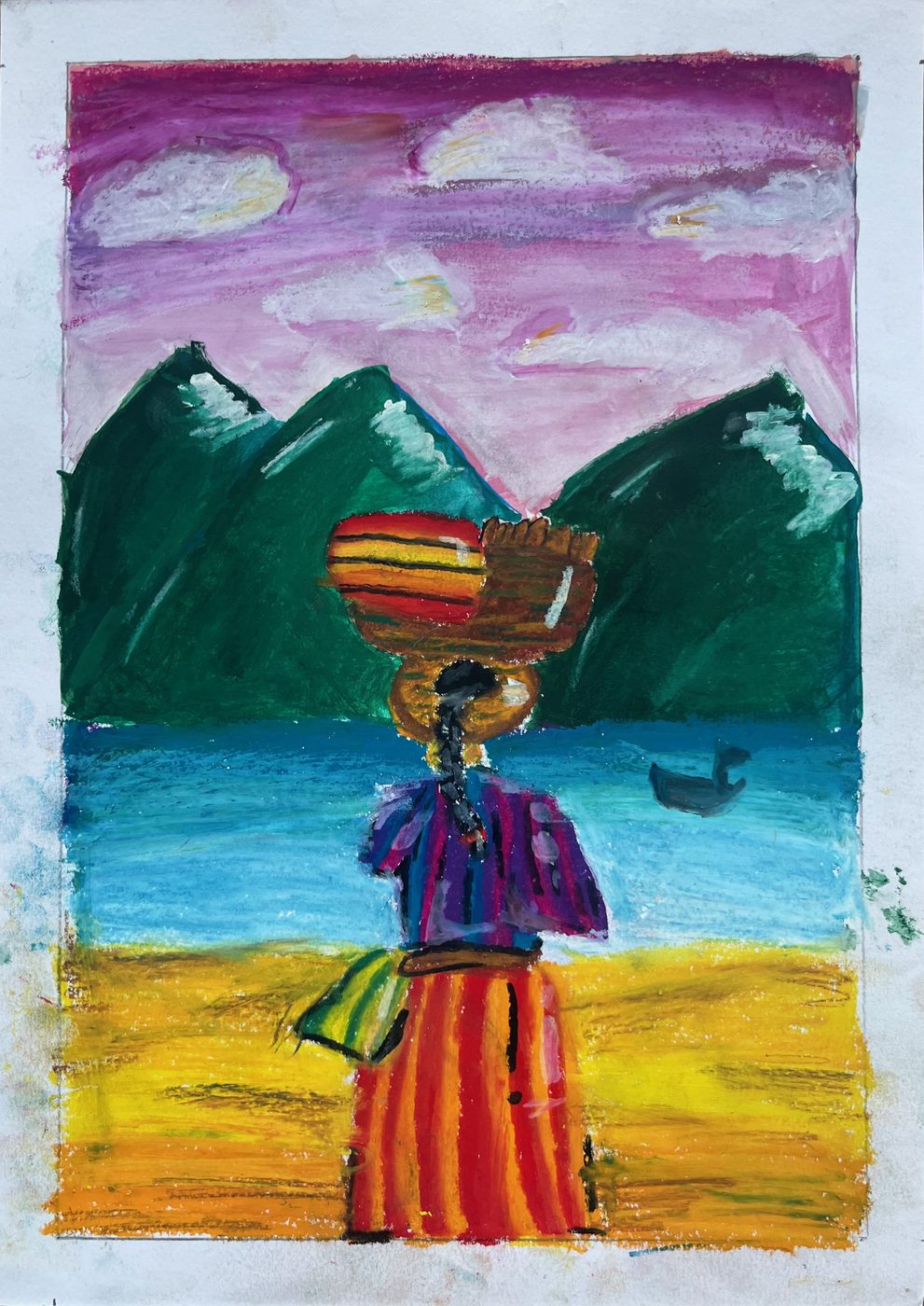 Postkarte 2026 Nr. 36 – Frau am See
